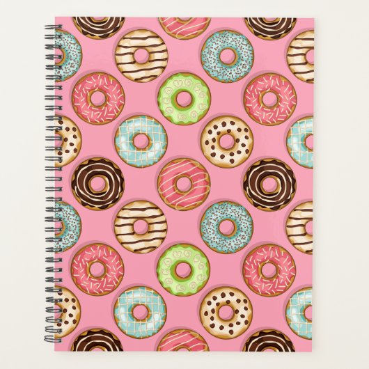 Farbenfrohe Donuts Planer (Vorderseite)