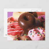 Farbenfrohe Donuts Postkarte (Vorne/Hinten)