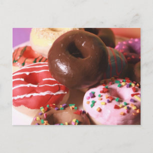 Farbenfrohe Donuts Postkarte