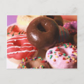 Farbenfrohe Donuts Postkarte (Vorderseite)