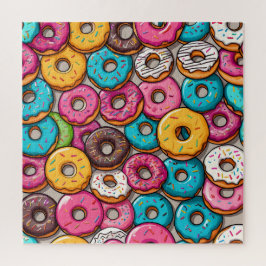 Farbenfrohe Donuts Puzzle