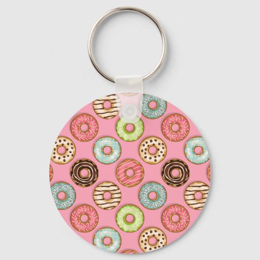 Farbenfrohe Donuts Schlüsselanhänger (Vorderseite)