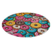 Farbenfrohe Donuts Schneidebrett (Ecke)