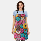 Farbenfrohe Donuts Schürze (Getragen)