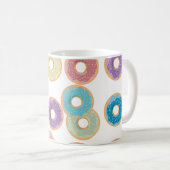 Farbenfrohe Donuts und Sprinklermuster Kaffeetasse (VorderseiteRechts)