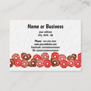 Farbenfrohe Donuts Visitenkarte
