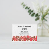 Farbenfrohe Donuts Visitenkarte (Stehend Vorderseite)