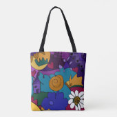 Farbenfrohe Doodle Art Tasche (Rückseite)