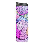 Farbenfrohe Doodle Art Thermal Tumbler Thermosbecher (Nach rechts gedreht)