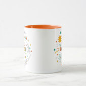 Farbenfrohe Doodle Biology Learning Tasse (Zentrum)