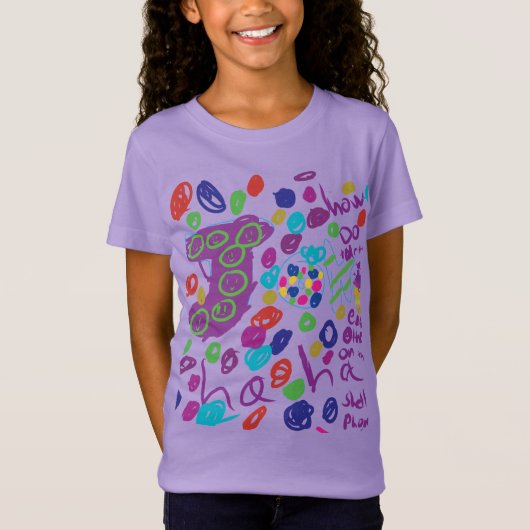 Farbenfrohe Doodle Chaos für Kinder T-Shirt (Vorderseite)