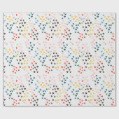 Farbenfrohe Doodle Herz Valentinstag Geschenkpapier (Flach)