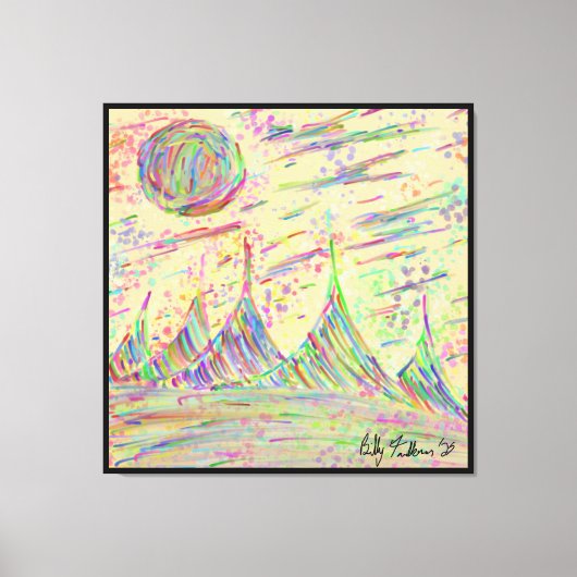 Farbenfrohe Doodle Leinwanddruck (Vorderseite)