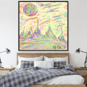 Farbenfrohe Doodle Leinwanddruck (Insitu (Schlafzimmer))