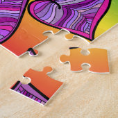 Farbenfrohe Doodle-Regenbogen-Muster Puzzle (Seite)