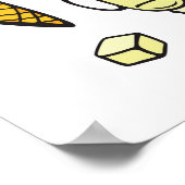 Farbenfrohe Doodle-Süßigkeiten: Desserdesign Poster (Ecke)