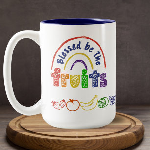 Farbenfrohe Doodle Zeichnend Gay Pride Regenbogen Zweifarbige Tasse