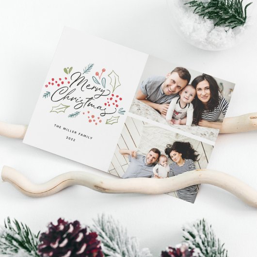 Farbenfrohe Doodles Frohe Weihnachten 2 Foto