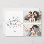 Farbenfrohe Doodles Frohe Weihnachten 2 Foto (Vorderseite)