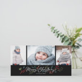 Farbenfrohe Doodles Frohe Weihnachten 3 Foto Schwa (Stehend Vorderseite)