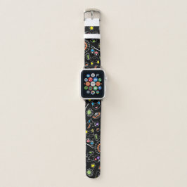 Farbenfrohe Doodles Japan Kawaii Kultur Icons Apple Watch Armband