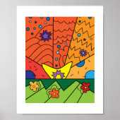 Farbenfrohe Doodles, Muster, Design Poster drucken (Vorne)