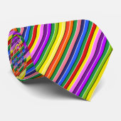 Farbenfrohe Dopamin-Verkleidung Regenbogen Stripte Krawatte (Gerollt)