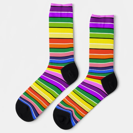 Farbenfrohe Dopaminverkleidung mit mehrfarbigem St Socken (Linkes Detail)