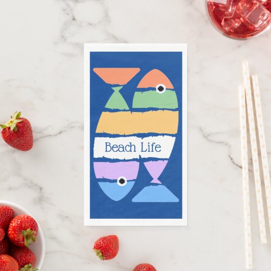 Farbenfrohe Doppel-Fisch-Handtuch Napkins Serviette (Beispiel)