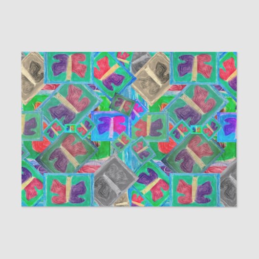 Farbenfrohe Doppelherausforderung | Gewebepapier Seidenpapier (Vorderseite)