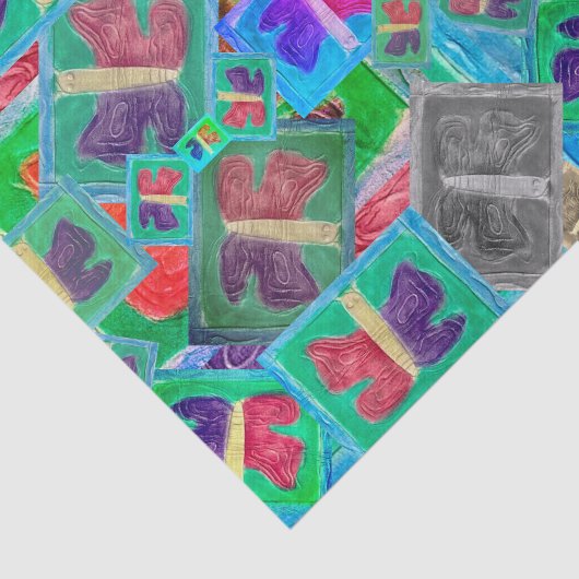 Farbenfrohe Doppelherausforderung | Gewebepapier Seidenpapier (Ausschnitt)