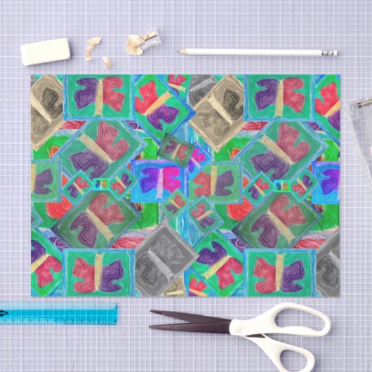 Farbenfrohe Doppelherausforderung | Gewebepapier Seidenpapier (Handwerk)