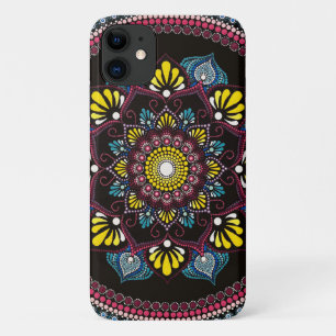 Farbenfrohe Dot Art Mandala Sacred Geometry Boho Case-Mate iPhone Hülle