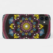Farbenfrohe Dot Art Mandala | Sacred Geometry Boho Case-Mate iPhone Hülle (Rückseite (Horizontal))
