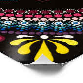 Farbenfrohe Dot Art Mandala | Sacred Geometry Boho Poster (Ecke)