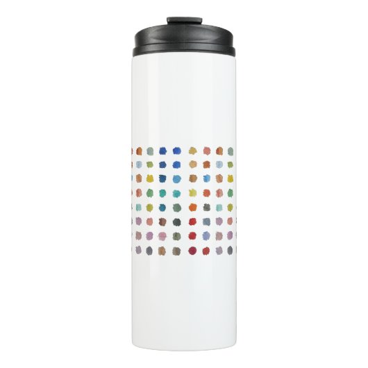 Farbenfrohe Dot Tumbler - Kleine Punkte Thermosbecher (Vorderseite)