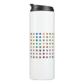 Farbenfrohe Dot Tumbler - Kleine Punkte Thermosbecher (Nach rechts gedreht)