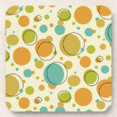 Farbenfrohe Dots Circles Mid Century Modernes Must Getränkeuntersetzer (Vorderseite)