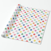 Farbenfrohe Dots Geschenkwrap Geschenkpapier (Ungerollt)
