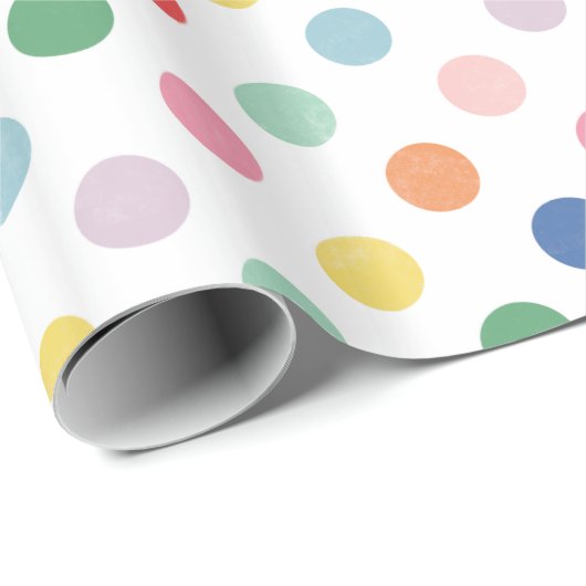 Farbenfrohe Dots Geschenkwrap Geschenkpapier (Rolleneckpunkt)