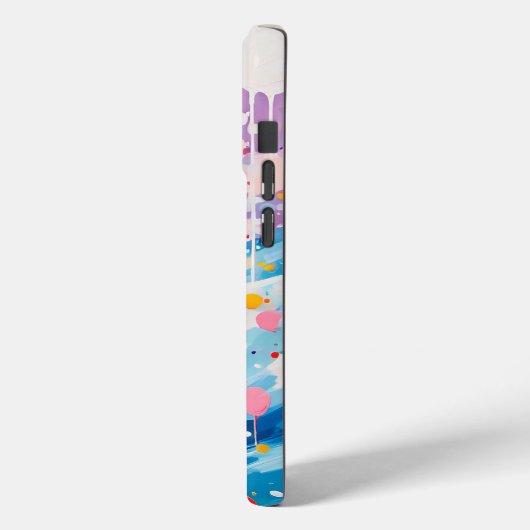 Farbenfrohe Dots Tropfen Spritzer Case-Mate iPhone Hülle (Rückseite / Links)