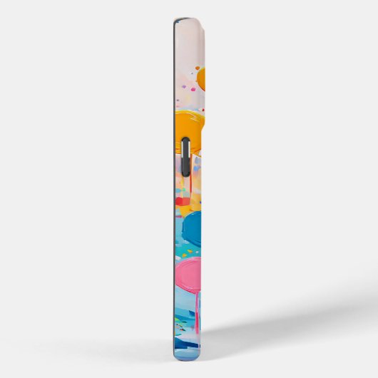 Farbenfrohe Dots Tropfen Spritzer Case-Mate iPhone Hülle (Rückseite / Rechts)