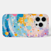 Farbenfrohe Dots Tropfen Spritzer Case-Mate iPhone Hülle (Rückseite (Horizontal))