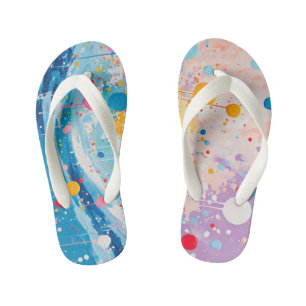 Farbenfrohe Dots Tropfen Spritzer Kinderbadesandalen