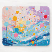 Farbenfrohe Dots Tropfen Spritzer Mousepad (Vorne)