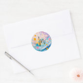 Farbenfrohe Dots Tropfen Spritzer Runder Aufkleber (Umschlag)