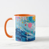 Farbenfrohe Dots Tropfen Spritzer Tasse (Links)