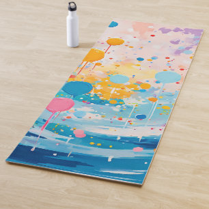 Farbenfrohe Dots Tropfen Spritzer Yogamatte