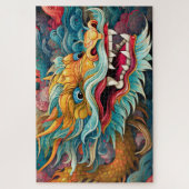 Farbenfrohe Drache Moderne Puzzle (Vertikal)