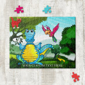 Farbenfrohe Drache und Kitty Fantasy Animal Puzzle
